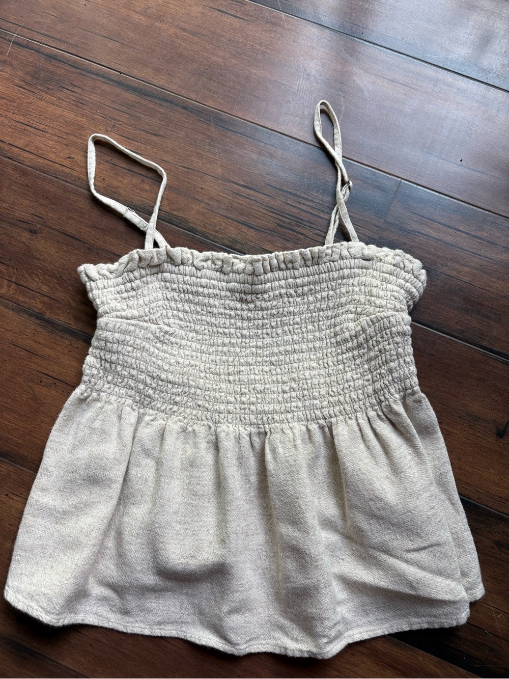 Abercrombie smocked tank top